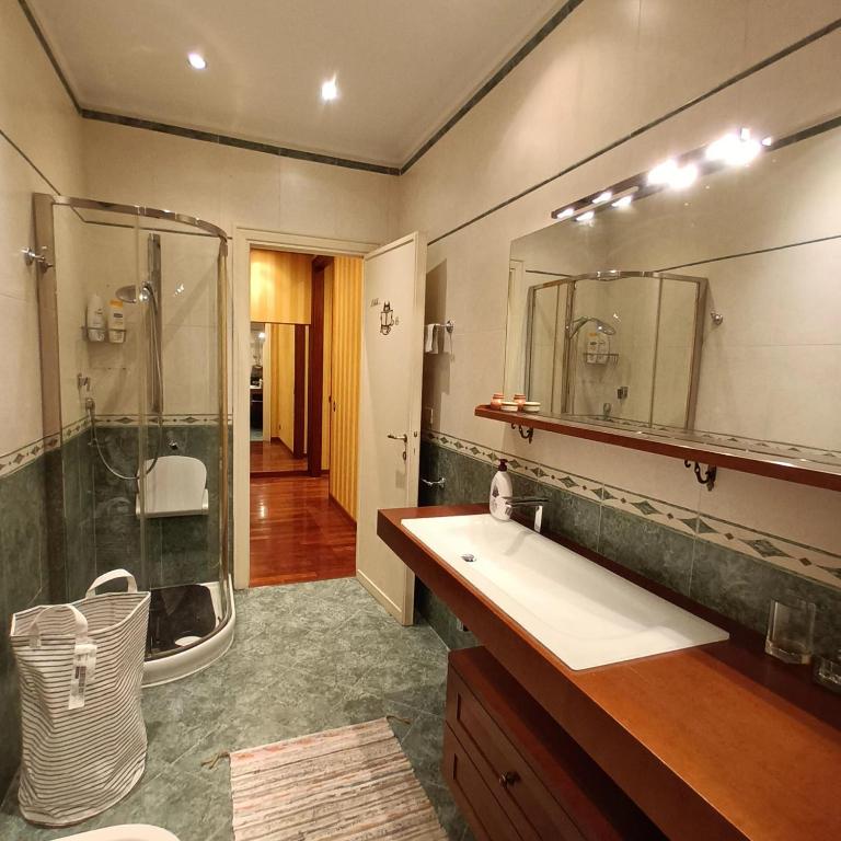 Bagno grande con doccia